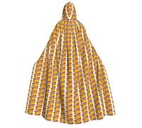 Satyuw Spain Flag Print Adults Hooded Cloak Cosplay Carnival Costume Party Renaissance Masquerade Festival