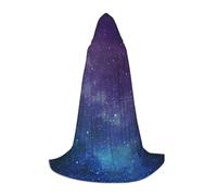 satyuw Universe With Stars Galaxy Interstellar Print Carnivals Hooded Cloak Cosplay Unisex Costume For Wizard Gothic Events Wear Cape