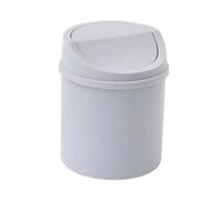 SAUANMNKTP Car Bin 1pc For Mini Desktop Trash Can With Lid - Cylindrical Tabletop Waste Bin Off Cap For Office And Coffee Bar Cars Waste Bins(Grey)