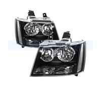 SAUANMNKTP Front headlight assembly For Chevrolet Avalanche For Suburban For Tahoe 2007-2014 US Version A Pair Front Bumper Headlight Head Light Headlamp Lamp Headlights assemblys with LED DRL(No.2)