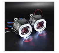 SAUANMNKTP Halo Ring Kits 2.5 Bixenon 8.1 Projector Lens HID Use H1 Bulb H4 H7 Socket With LED Optical Angel Eyes Integration Shrouds Retrofit Angel Eye Kit