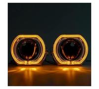 SAUANMNKTP Halo Ring Kits For Car Headlight H1 H4 H7 Model 2.5 Inch 8.0 Bi Xenon Projector Lens With DRL LED Angel Eyes Shrouds Assembly Kit Angel Eye Kit