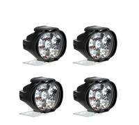 SAUANMNKTP Motorcycle Headlight Assembly 1/4Pcs Motorcycles Headlight Working Spot Light 6 LED Auxiliary Motorbike Fog Lamp Scooter Modified Bulbs(4pcs light)
