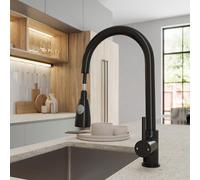 Sauber Astano Pull Out Kitchen Tap - Single Lever Black