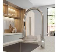 Sauber Pull Out Kitchen Tap with Dual Spray - Single Lever Chrome
