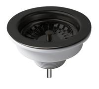 Sauber Stainless Steel Basket Drainer Waste - Matt Black