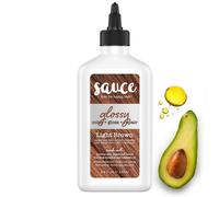 Sauce Beauty Glossy Color + Gloss + Repair Light Brown Semi Permanent Hair Dye with Bond-Building and Color-Fade Protection Technology Adds Shine &