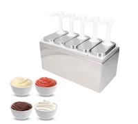 Sauce Dispenser Pump with Multiple Capacity Options and Jars for Condiments and Jams