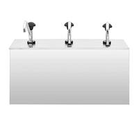 Sauce Dispenser Stainless Steel 3 x 3.5 L with Pump Dispenser, Large Container, Easy to Clean, Ideal for Buffet, Barbecue, Kitchen Organiser, Dosing and Portioning