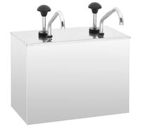 Sauce Dispenser Stainless Steel 2 x 3.5L 37cm Height 304 Food-Grade Pump Buffet