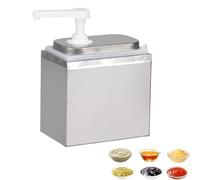 Sauce Dispenser with Pumps, N × 2L Bottles, 304 Stainless Steel, 30ml Max per Pump, Drip-Free, Dishwasher Safe, Ideal for Ketchup, Mayonnaise, Honey, and Commercial Use 1 Head(2L)