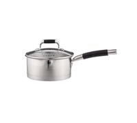 Sauce Pan Stainless Steel Tempered Glass Lid Non Stick Pot Induction Safe 16cm