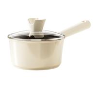 Sauce Pan with Glass Lid,Titanium Ceramics Nonstick Stock Pot,Masterclass Cookware Cooking Pot,16cm/18cm/20cm for 1-4 People(16cm)