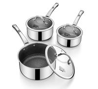 Sauce pan with lid,1.5 Quart & 2.5 Quart & 3.5 Quart Nonstick pot set