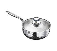 Sauce Pan with Lid, Non-Stick with Lid, Handle and Pourer, Cooking Pot with Steamer Insert, Suitable for Home Kitchen: Cooking, Roasting, Simming, Boiling, Soups, Sauces and Healthy Meals