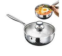 Sauce Pan with Lid, Stainless Steel Cookware Including Handle and Spout, Uncoated Kitchen Steamer Pot Suitable for Home Kitchen: Cooking, Roasting, Simming, Simming, Soups, Sauces and Ges
