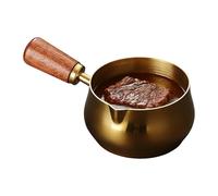 Sauce Pot - with Pour Spout Cool Handle Stainless Steel Saucepan - Home Kitchen Milk Warmer Pot - for Ketchup Soup Coffee Hot Beverage Milk Butter Restaurant