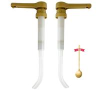 Sauce Pump Dispenser for Torani Davinci Hollander 64oz, Ghirardelli 87.3 to 90.4 Fluid Ounce Sauce Bottles, 2pack Coffee Syrup Sauce Pumps with 0.5oz Each Pump