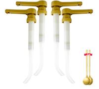 Sauce Pump for Torani Davinci Hollander 64oz, Ghirardelli 87.3 to 90.4 Fluid Ounce Bottles, 4 Pack Pump Dispenser for White Chocolate Mocha Caramel Sugar Free Sauces