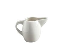 Sauce Server White Pointed Spout Milk Pitcher 200ml Ceramic Sauce Pot Gravy Boat with Handle for Entertaining