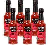 Sauce Shop - Honey Sriracha Drizzle, Pack of 6 - Sweet Chilli Flavour, Suitable for Vegetarians, Made in the UK - 6x 190g Glass Jars