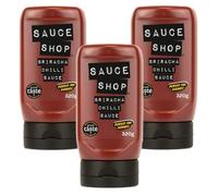 Sauce Shop - Sriracha Chilli Sauce - Award Winning - Hot Chilli Sauce - Vegan-friendly with Nothing Artificial - 320g Squeezy Bottle - Pack of 3