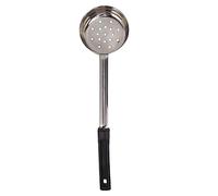 Sauce Spoon Pizza Multipurpose Food Grade Stainless Steel Spread Measuring Spoon for Kitchen Cooking Long Handle Safe Grip Fine Crafted Non Slip (Black 6oz (Holes Drain))