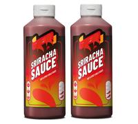 Sauce Variety Pack 500ml - 2 x Bottles - Spicy Mayo, Sweet Chilli Thai Style, Tomato Ketchup, Korean BBQ, Garlic & Herb - Ideal for Burgers, Fries, BBQ - clc (Sriracha Style Sauce 500ml)