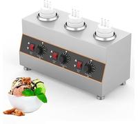 Sauce Warmer with Mechanical Temperature Control - 650-2600ml Capacity, 2 Heating Methods for Keeping Sauces Warm