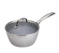 Saucepan Induction Cast Aluminium ore Non-Stick Milk pan with Stainless Steel Handle, Good Gift for Mother,Silver Frying Pan
