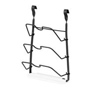 (SAUCEPAN LID HOLDER - BLACK) LIVIVO Kitchen Saucepan Lid Hooks Tool Utensils Holder Hanging Rail Rack Wall Mounted
