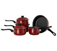5Pc Belly Pan Set, Red