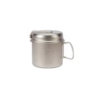 Snow Peak Trek 900 Aluminium Cookset, Grey, Lightweight durable cookset for camping & outdoors, with stackable pot and lid that converts to fry pan with collapsable handles and carry sack for travel