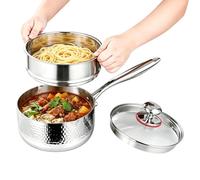 Saucepan with Lid - Stick-free Uncoated Cookware with Lid Handle | Small Saucepan Steam Pot | Suitable For Home Kitchen Cooking Baking Simmer And Cooking Soups And Sauces