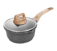 Saucepan with Pour Spout, Mini Sauce Pan with Lid, Non-Stick Small Saucepan with Pour Spout & Cool Handle, Cooking Pot for Boiling Milk, Sauce, Gravies, Pasta, Milk Pot