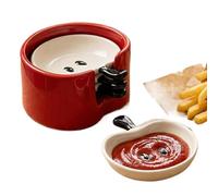 Saucer Cups - Side Plate in Ceramic Dishwasher Safe | Appetizer Glasses, For Butter Yogurt Snack Fries Dried Fruits and Dressings Dressing Salad Preparaz