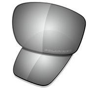 Saucer Premium Replacement Lenses Compatible with Smith Caravan MAG Sunglasses High Defense - Chrome Metal Polarized