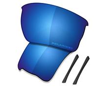 Saucer Premium Replacement Lenses & Earsocks for Oakley Quarter Jacket OO9200 Sunglasses High Defense - Midnight Blue Polarized