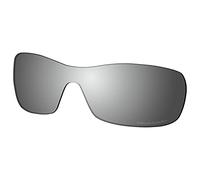 Saucer Premium Replacement Lenses for Oakley Antix OO9077 Sunglasses High Defense - Chrome Metal Polarized