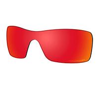 Saucer Premium Replacement Lenses for Oakley Batwolf OO9101 Sunglasses High Defense - Fire Red Polarized
