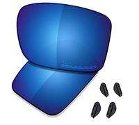 Saucer Premium Replacement Lenses for Oakley Double Edge OO9380 Sunglasses High Definition - Midnight Blue Polarized
