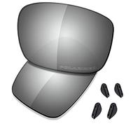Saucer Premium Replacement Lenses for Oakley Drop Point OO9367 Sunglasses High Defense - Chrome Metal Polarized