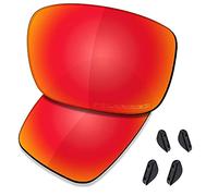 Saucer Premium Replacement Lenses for Oakley Drop Point OO9367 Sunglasses High Defense - Fire Red Polarized