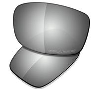 Saucer Premium Replacement Lenses for Oakley Fives Squared OO9238 Sunglasses High Definition - Chrome Metal Polarized
