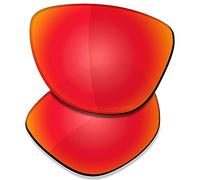 Saucer Premium Replacement Lenses for Oakley Frogskins OO9013 Sunglasses High Defense - Fire Red Polarized