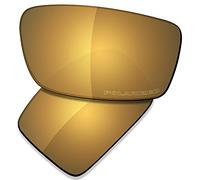 Saucer Premium Replacement Lenses for Oakley Gascan Sunglasses High Defense - Bronze Gold Polarized
