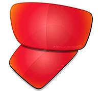 Saucer Premium Replacement Lenses for Oakley Gascan Sunglasses High Defense - Fire Red Polarized