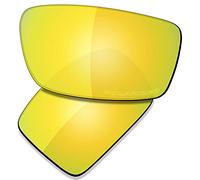 Saucer Premium Replacement Lenses for Oakley Gascan Sunglasses High Definition - 24K Gold Polarized