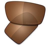 Saucer Premium Replacement Lenses for Oakley Gascan Sunglasses High Definition - Amber Brown Polarized