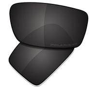 Saucer Premium Replacement Lenses for Oakley Gascan Sunglasses High Definition - Carbon Black Polarized